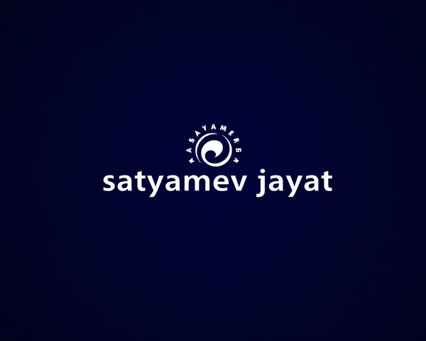 Satyamev Jayate Logo on Dark Blue Background Wallpaper