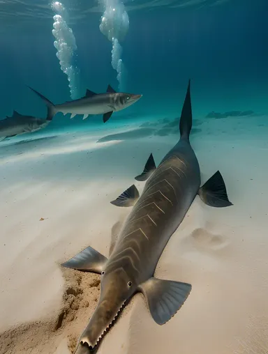 Sawfish Establish Dominance in Underwater Hierarchy