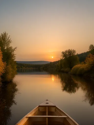 Scenic Putna River Boat Ride at Sunset