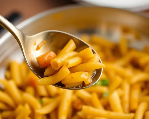 Scooping Dal Fry into a Bowl Close-Up