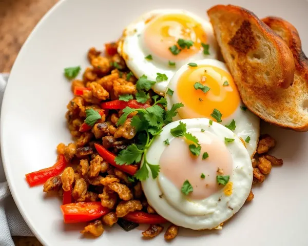 Scrambled Eggs Bhurji with Crispy Onions and Bell Peppers