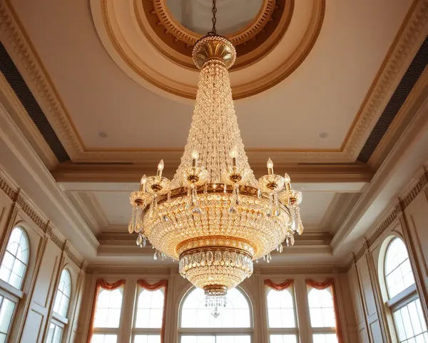 Seamless Glass Chandelier in Grand Ballroom