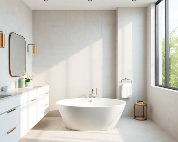 Serene Bathroom with Seamless Kota Stone Texture