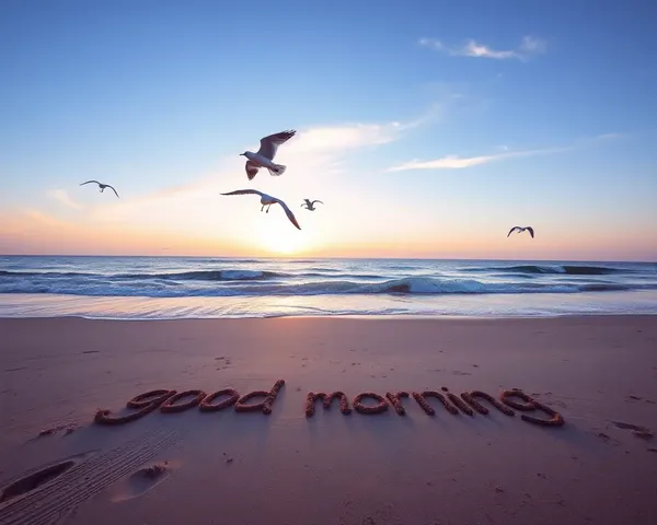 Serene Beach Sunrise Good Morning WhatsApp Free HD Download
