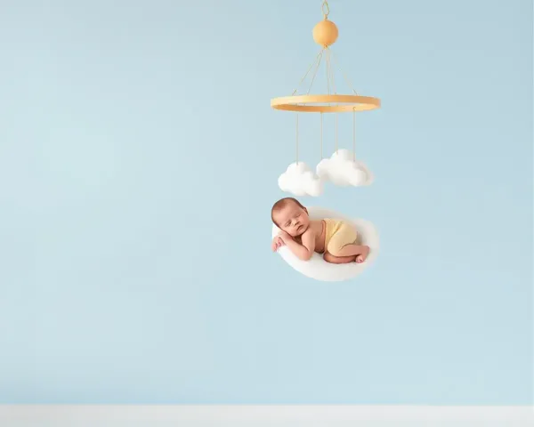 Serene Blue Background for Newborn Baby's Nursery Design