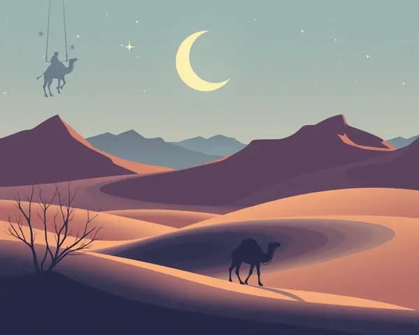 Serene Desert Landscape Aqeeqah Invitation Card Design