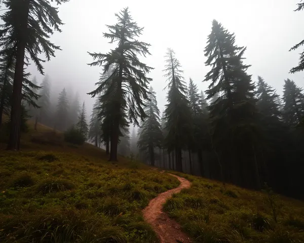 Serene Forest Landscape with Karizma Background of Towering Trees