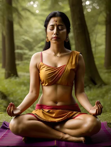 Serene Forest Scene with Santoor Background Music