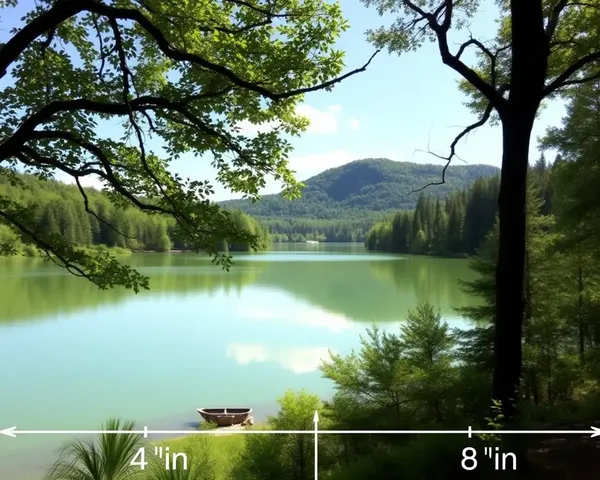 Serene Lake Landscape on 8x12 Background