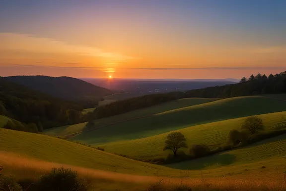 Serene Landscape with Gentle Zzzzz Sound