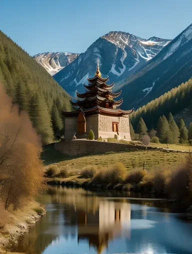 Serene Monastery Along Putna River's Banks