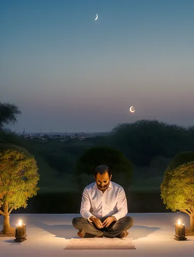 Serene Moonlit Landscape Inspires Ghazal Poetry