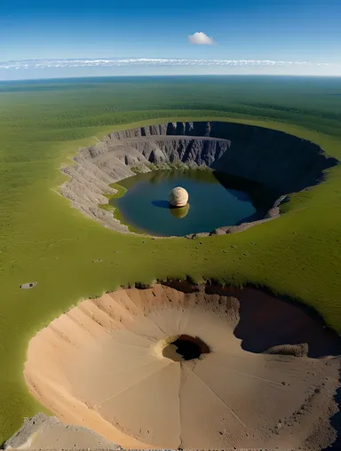 Serene Namek Landscape with Dragon Ball Crater