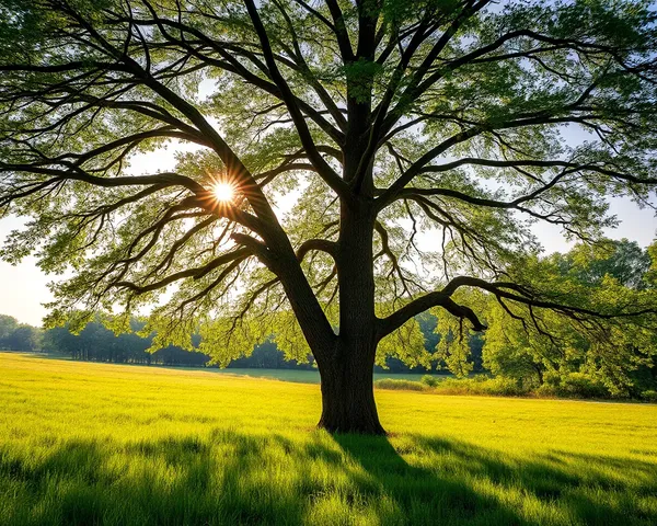 Serene Sawan Tree in Lush Green Meadow