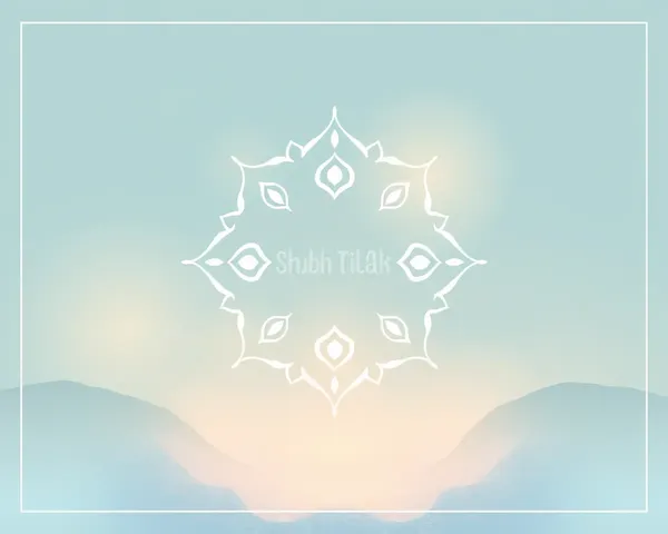 Serene Shubh Tilak Design with Calming Colors