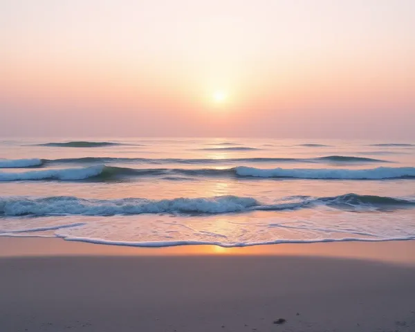 Serene Sunrise at Jerman Seaford's White Sandy Beach