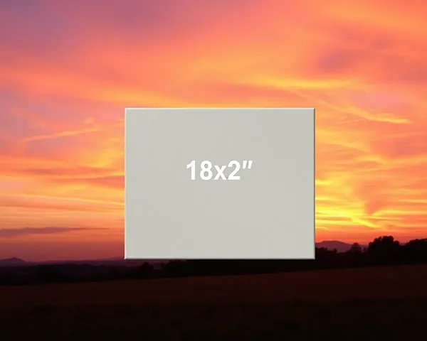 Serene Sunset with 18x12 Canvas and Warm Orange Background