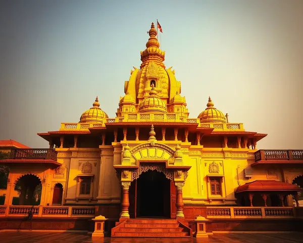 Serene Temple Background for Pandit's Visiting Card