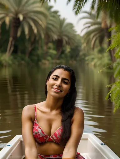 Serenity Found on Egyptian Girl's Nile River Boat