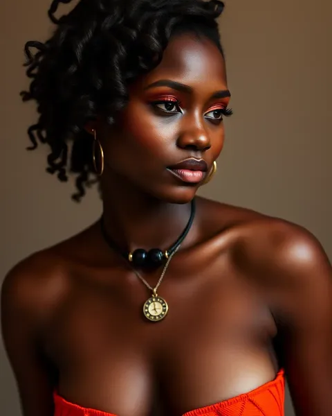 Sexy Ebony's Radiant Beauty Shines Like a Star