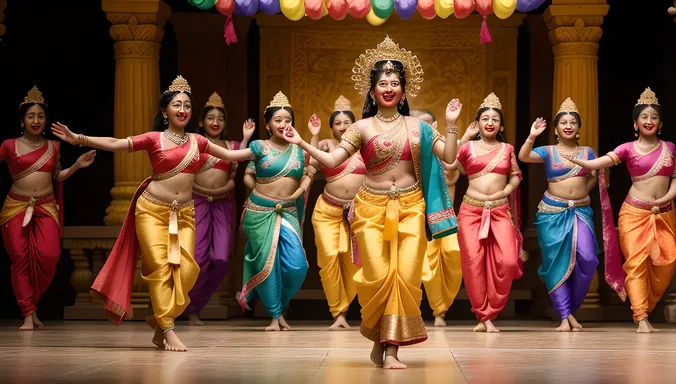 Shakuntala's Joyful Celebration with Apsaras