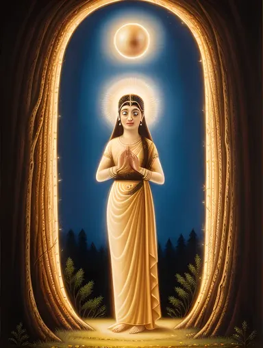 Shakuntala's Mystical Star-Touching Moment Images