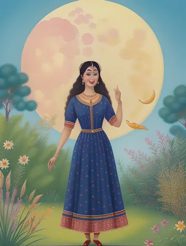 Shakuntala's Whimsical Moonlit Garden Moment Images