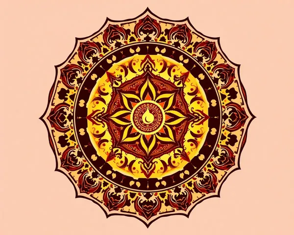 Shanku Chakra Illustration with Intricate Patterns and Glow
