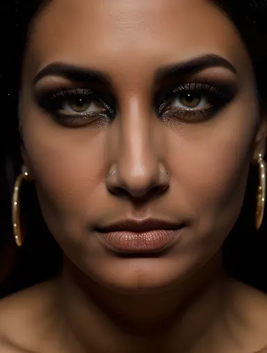 Sharabi's Piercing Gaze Stares Directly into the Camera