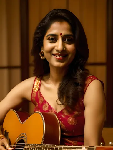 Sharmila Mesmerizing on Sitar with Subtle Smile