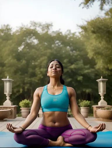 Sharmila Practicing Yoga in Serene Outdoor Setting