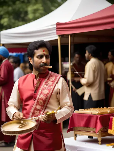 Shehnai Ensemble Performs at Colorful Street Festival
