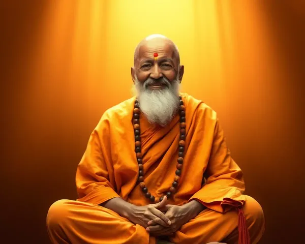 Shirdi Sai Baba in Meditative Pose with Golden Light