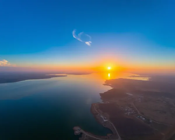 Shukrawar Lake Good Morning Photo: Aerial View of Peaceful Lake
