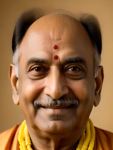 Shyam Ji's Serene Portrait with Golden Background