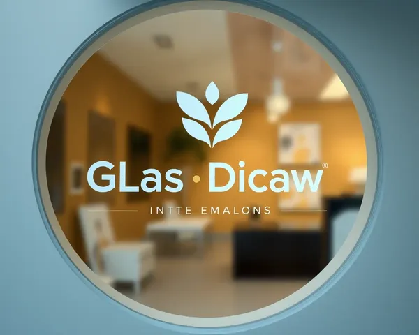 Simple 3D Glass Window Logo Mockup with Transparent Glass Effect