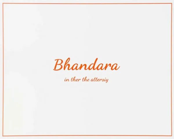 Simple Bhandara Event Invitation with Classic Font