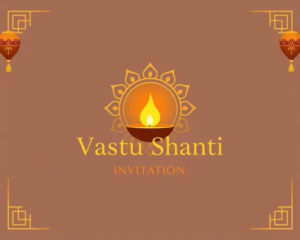 Simple Design for Vastu Shanti Invitation Card