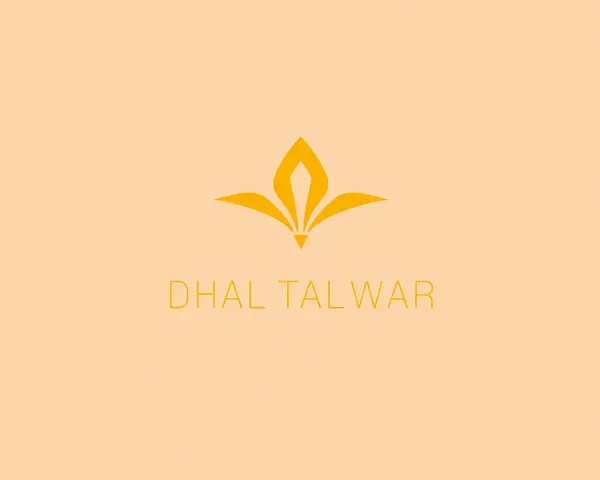 Simple Dhal Talwar Logo with One-Color Design and Modern Look