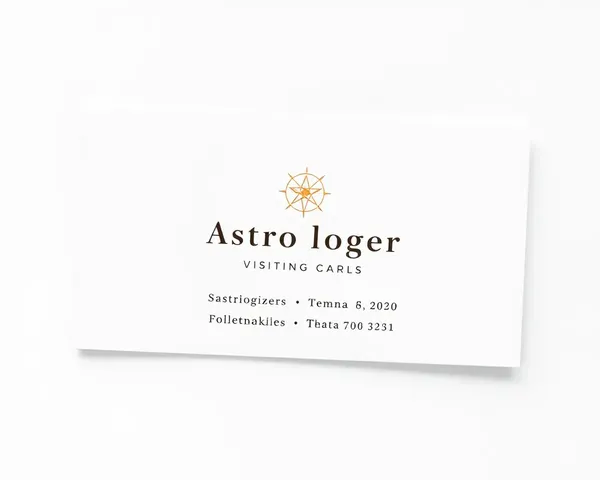 Simple Elegant Astrologer Visiting Card with Star Pattern