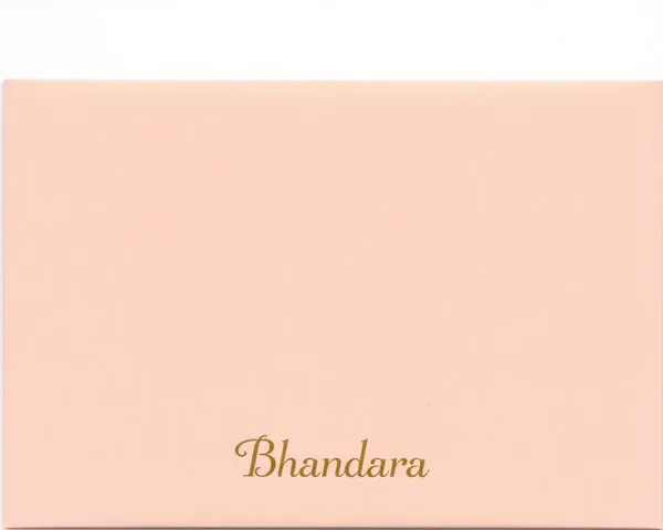 Simple Elegant Design on Minimalist Bhandara Invitation Card.