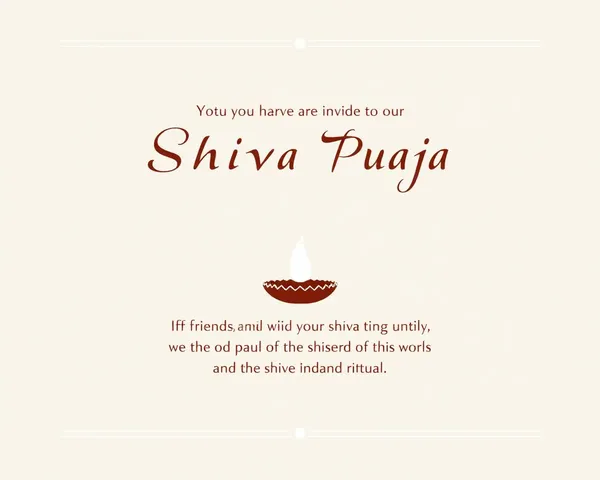 Simple Elegant Shiva Lingam Invitation Card for Peaceful Ritual