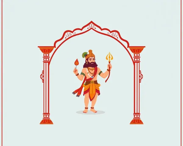 Simple Elegant Sunderkand Invitation Card with Lord Hanuman