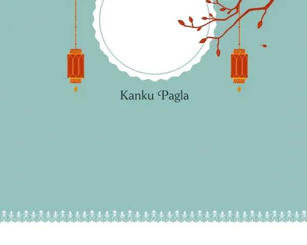 Simple Kanku Pagla Invitation Card Minimalist Design