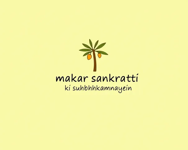 Simple Mango Tree Illustration with Hindi Text