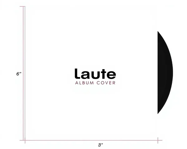 Simple Text Logo 12x36 Album Cover Design with Clean White Background