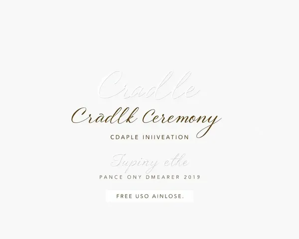 Simple Understated Cradle Ceremony Invitation Card Template with Cursive Font
