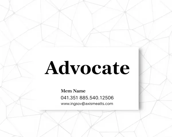 Simple and Clean Advocate Visiting Card Design