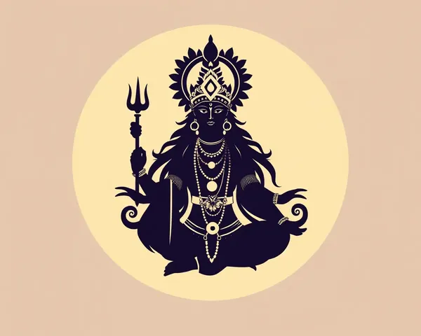 Simple yet Powerful Kali Goddess in Minimalist Design