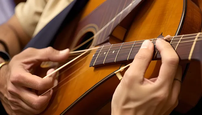 Skilled Hands Play Sarangi with Precision